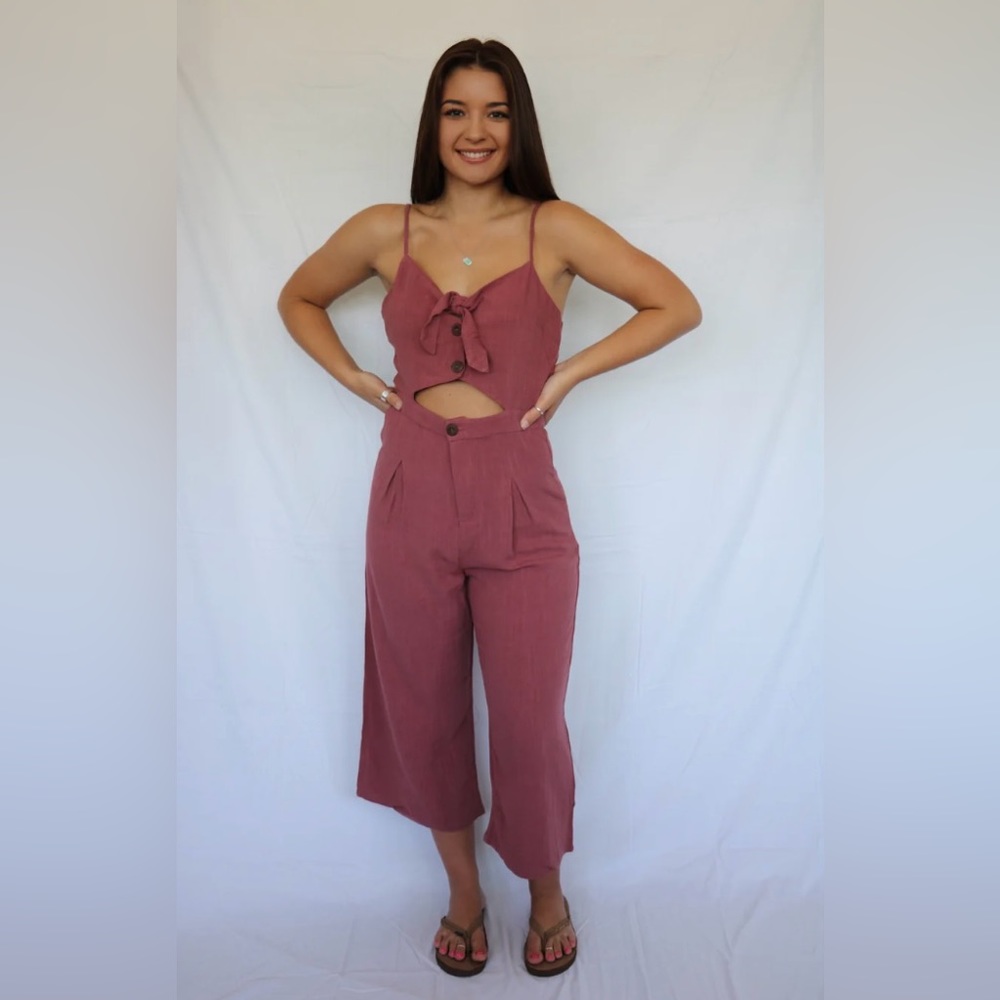 Beatrix Raspberry Jumpsuit - Picture 3 of 4